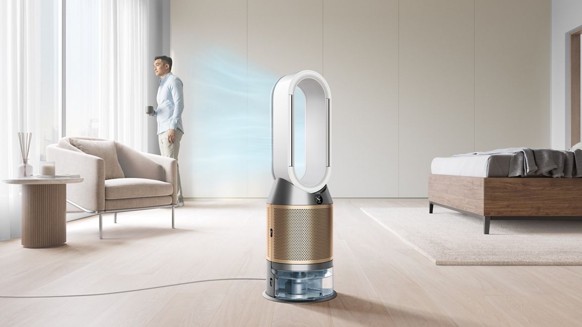 Dyson Purifier Humidify+Cool PH2 — Purificateur d'Air De-NOx Humidificateur (Blanc & Or)