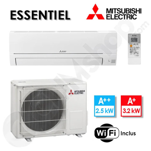 Pack Bi-split Mitsubishi MXZ-2F33VF + 2× MSZ-HR25VF — 2 Pièces (T3 / 2 Chambres)