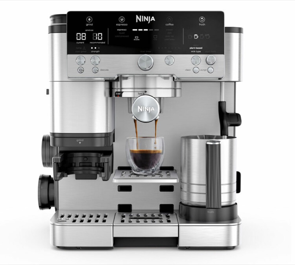 Ninja Luxe Café Premier ES601EU — Machine Espresso 3-en-1 · Broyeur intégré · Mousseur · BaristaAssist