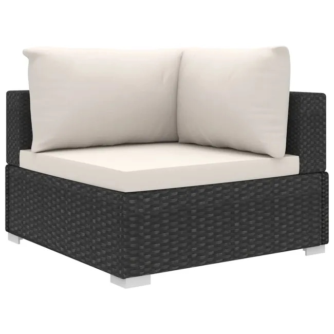 Salon de Jardin Modulable 10 Personnes — Coton Noir Premium NaterialBatik