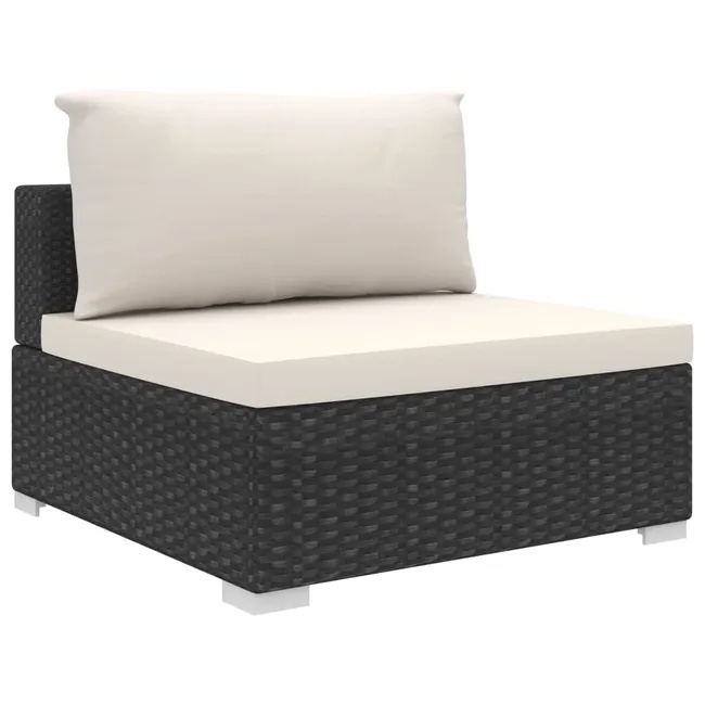 Salon de Jardin Modulable 10 Personnes — Coton Noir Premium NaterialBatik