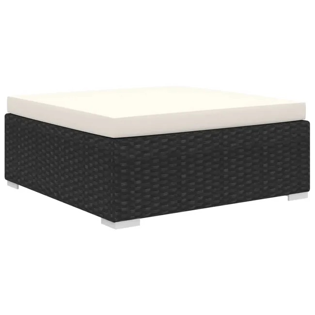 Salon de Jardin Modulable 10 Personnes — Coton Noir Premium NaterialBatik