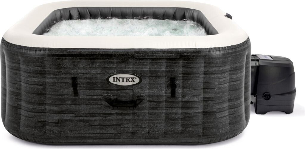 Spa gonflable Intex Greystone Deluxe 173x173 cm — 4 places · Carré · Effet pierre