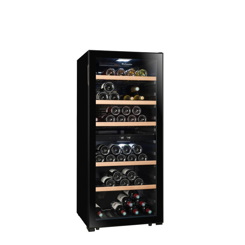 La Sommelière LS102DZBLACK — Cave de Service Double Zone · 102 Bouteilles · Noir Premium