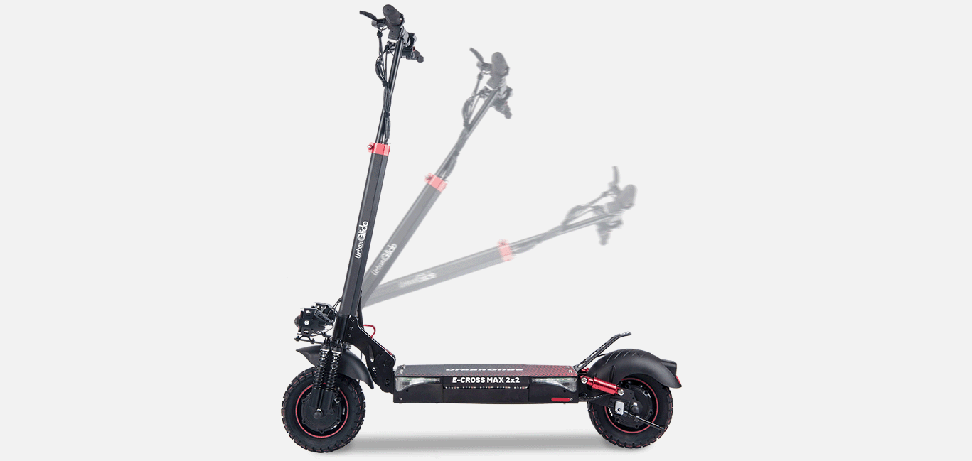 UrbanGlide eCross Max 2x2 — Trottinette Électrique Double Moteur 2x600 W · 60 km Autonomie · Pneus 10" Tout-Terrain