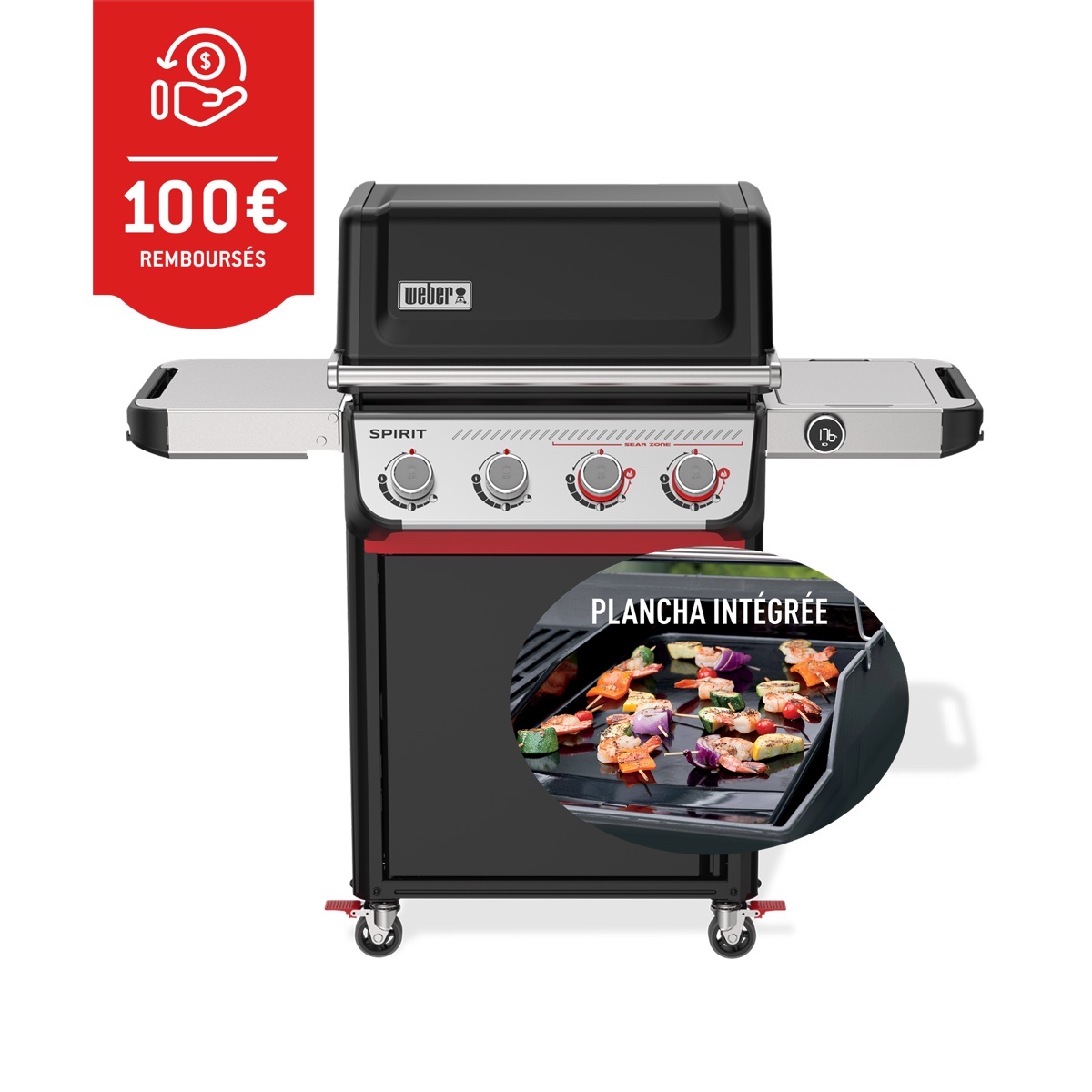 Weber Spirit EP-425 — Barbecue Gaz 4 Brûleurs avec Plancha Intégrée